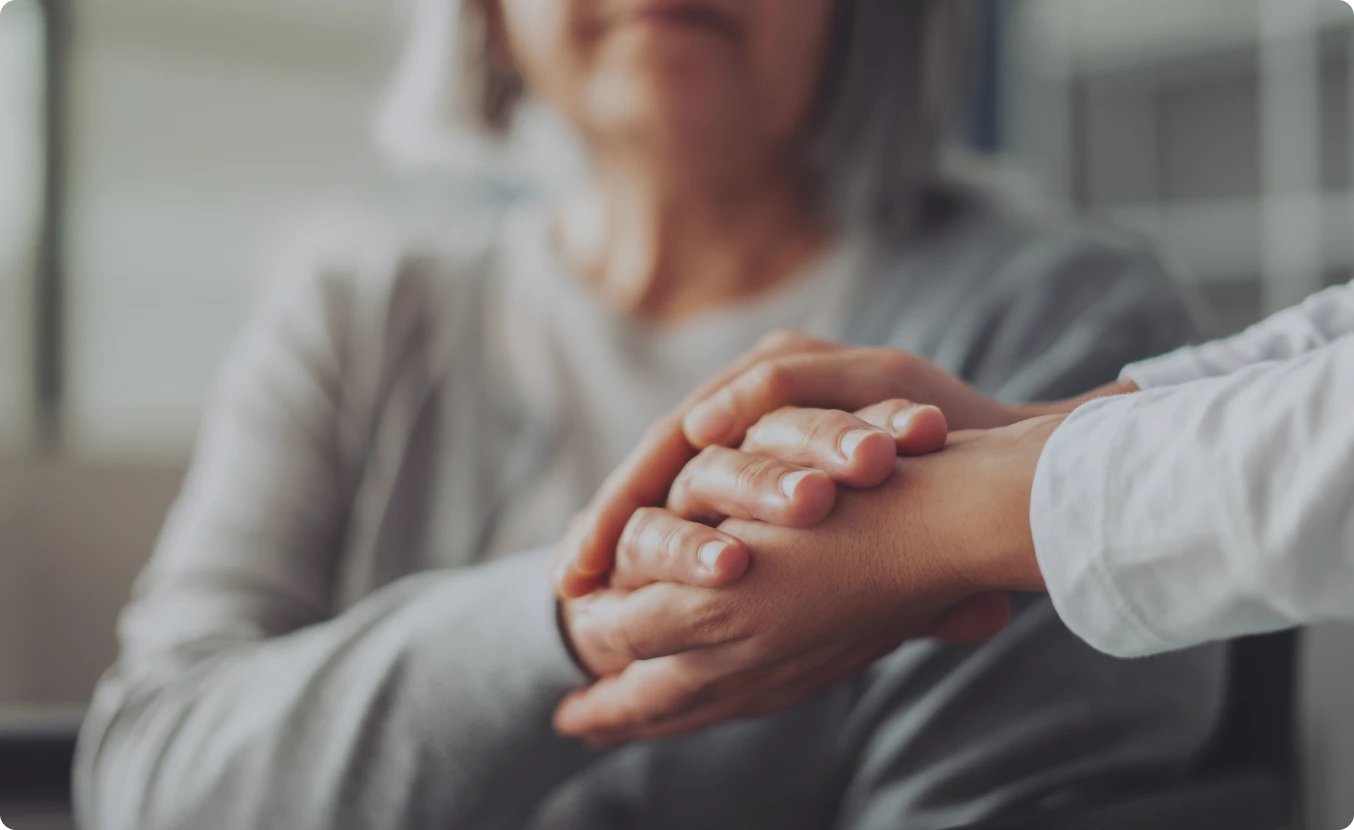 Caring gesture between two people